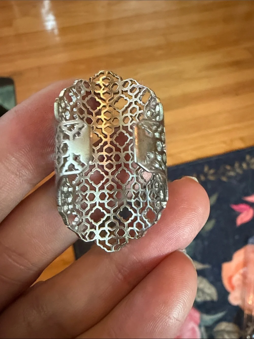 Kendra Scott Silver Filigree Ring